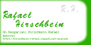 rafael hirschbein business card